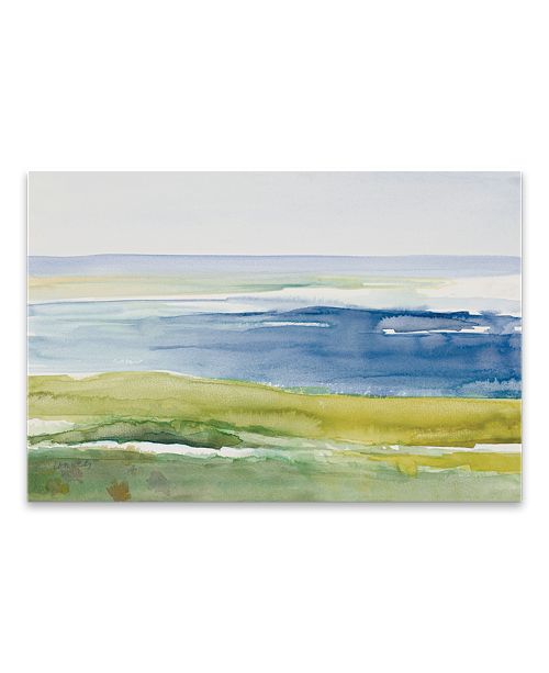 Artissimo Designs Cape Cod Beach Hand Embellished Canvas Art 36