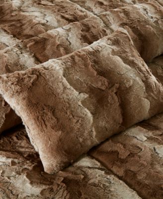 Zuri Faux-Fur 4-Pc. Comforter Set, Full/Queen