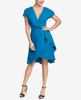 RACHEL Rachel Roy High-Low Faux-Wrap Dress, Created for Macy's - Macy's
