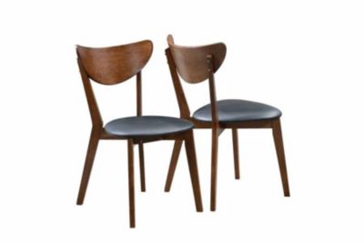 Coaster Home Furnishings - Belle Point Mid-century Modern Dining Chair (Set of 2), Dark Walnut