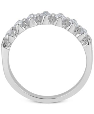 Certified Diamond Scalloped Ring (1/2 ct. t.w.) in 14k White Gold