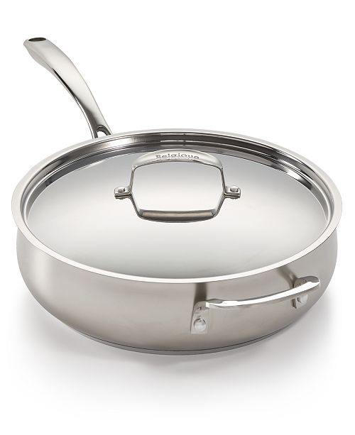 Belgique Stainless Steel SandBlasted 5Qt. Sauté Pan, Created for Macy