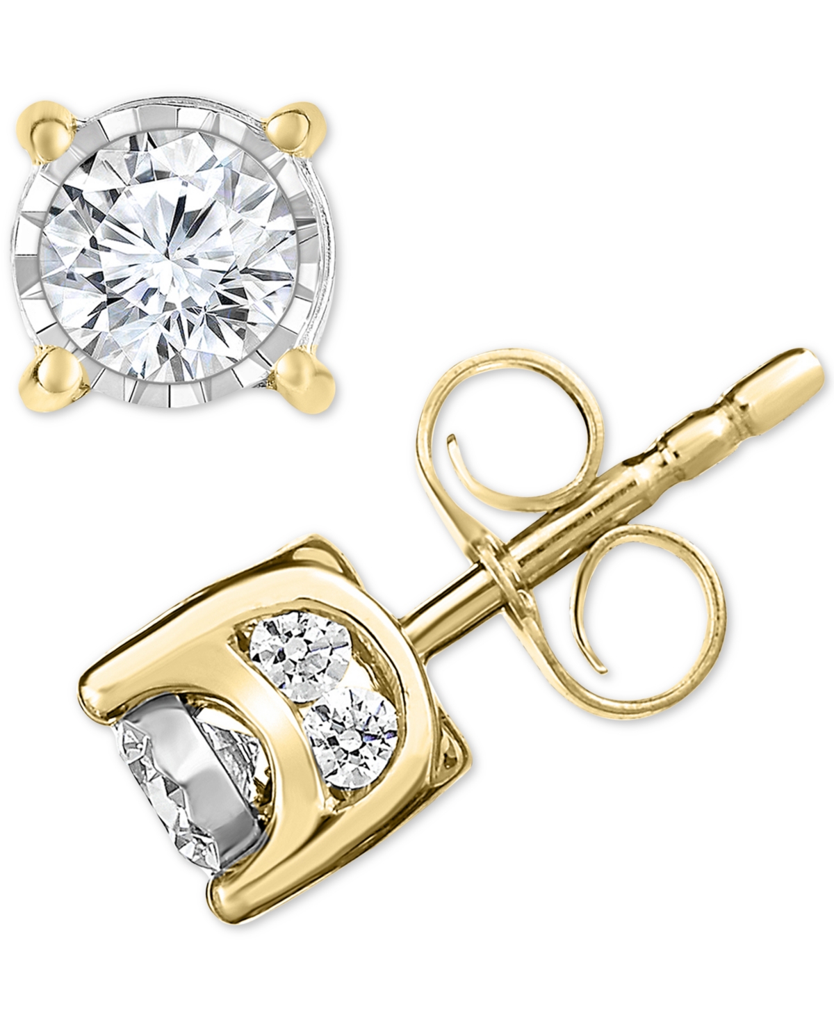 Diamond Stud Earrings (1/2 ct. t.w.) in 14k Gold - Rose Gold
