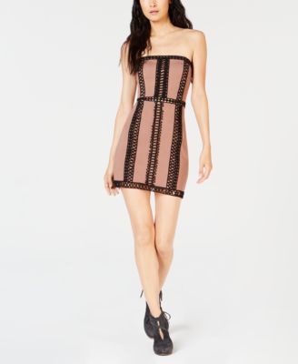 Free People - City Lights Crochet-Detail Tube Dress