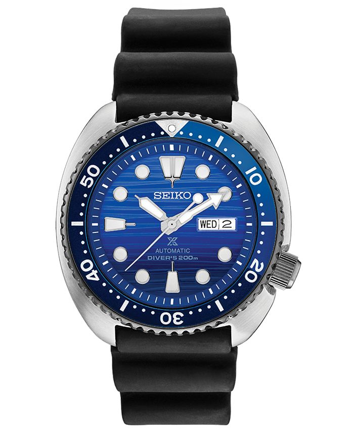 Seiko SPECIAL EDITION Men's Automatic Prospex Special Edition Diver Black  Silicone Strap Watch 45mm & Reviews - All Fine Jewelry - Jewelry & Watches  - Macy's