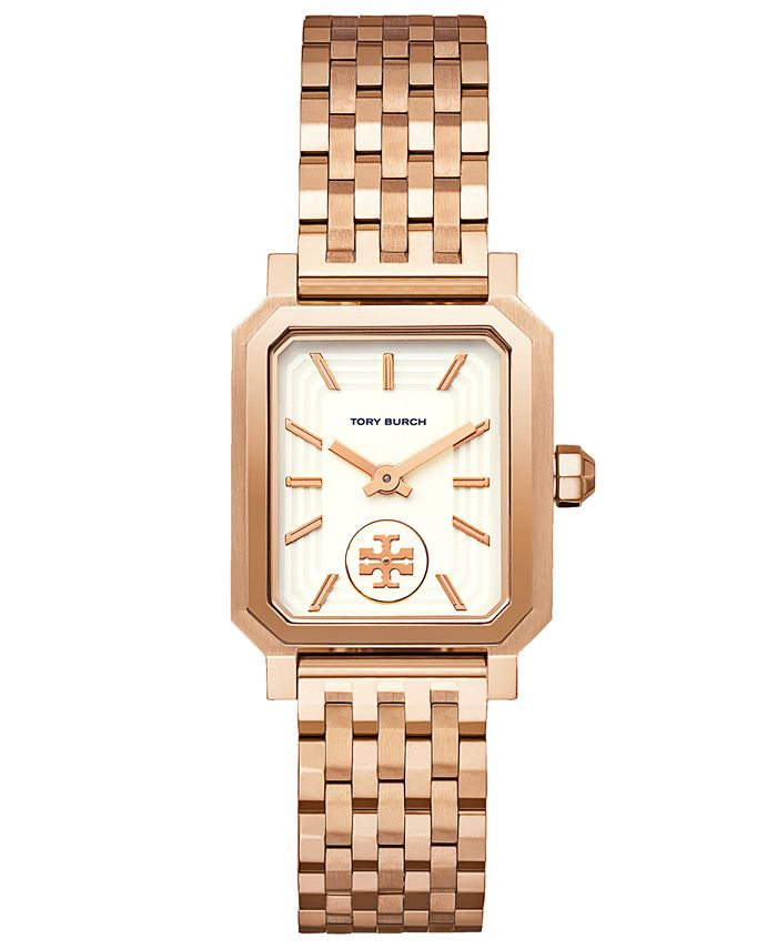 Tory Burch Women's Robinson Rose Gold-Tone Stainless Steel Bracelet Watch  27x29mm & Reviews - All Fine Jewelry - Jewelry & Watches - Macy's