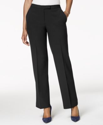 Women's Tab Waist Trouser Pant, Regular & Petite