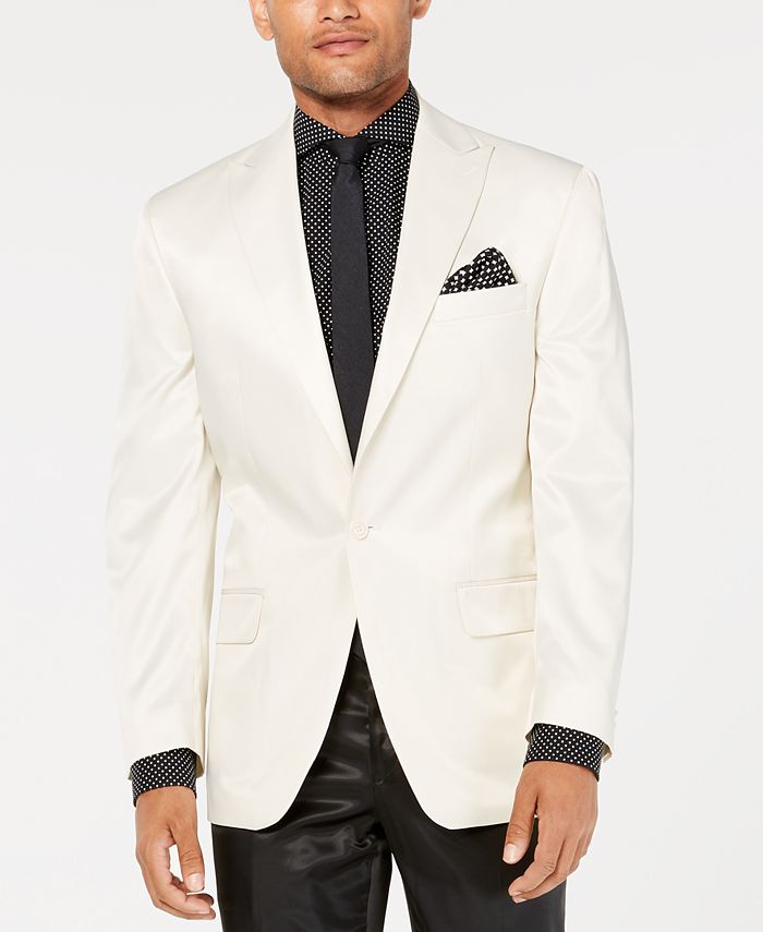 Sean John Men's Classic-Fit White Solid Tuxedo Jacket - Macy's