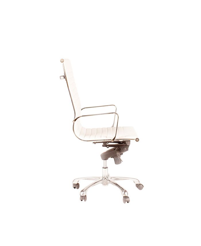 Moe's Home Collection - OMEGA OFFICE CHAIR HIGH BACK WHITE-SET OF TWO