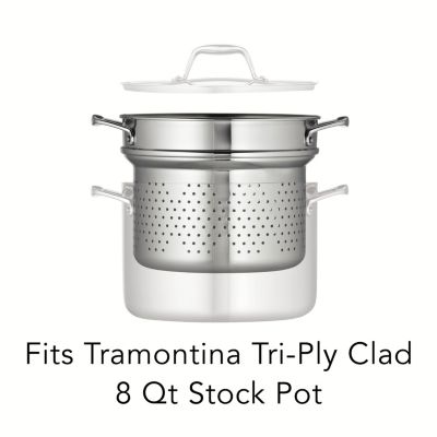 Signature Stainless Steel Pasta Insert fit 8-Quart Stock Pots
