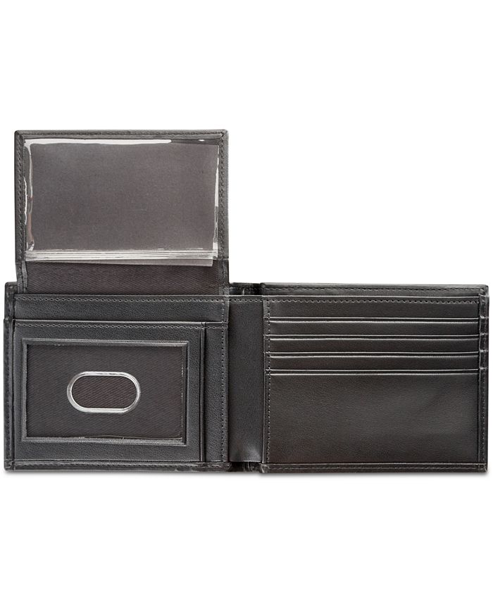Perry Ellis Men's Manhattan Smooth Leather Passcase Wallet - Macy's