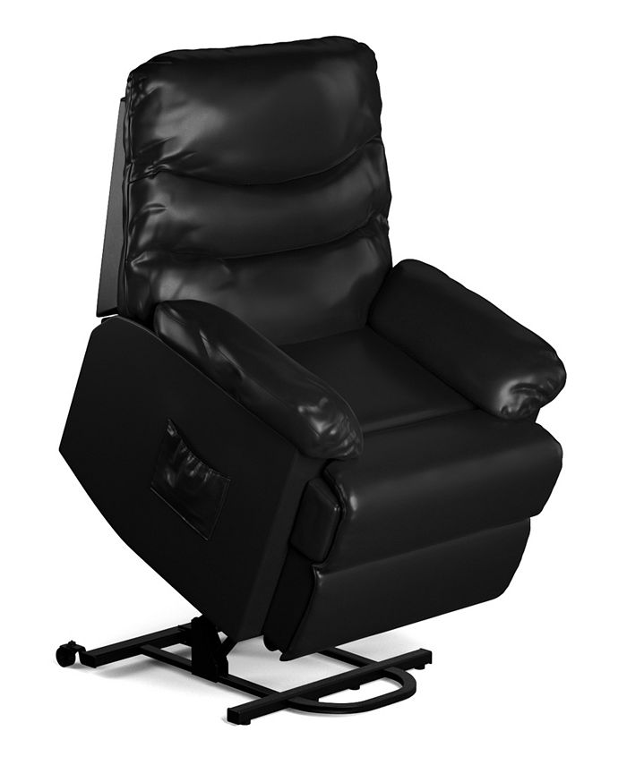 ProLounger Wall Hugger Power Recline and Lift Chair in Black Renu