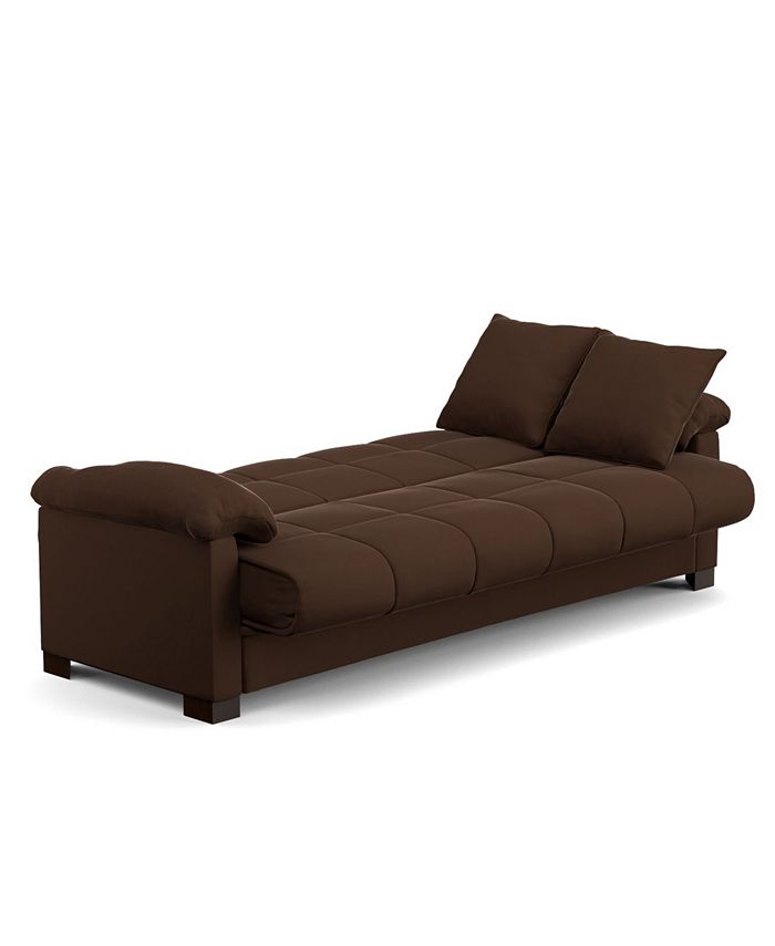 Handy Living Maurice ConvertaCouch in Brown Microfiber Macy's