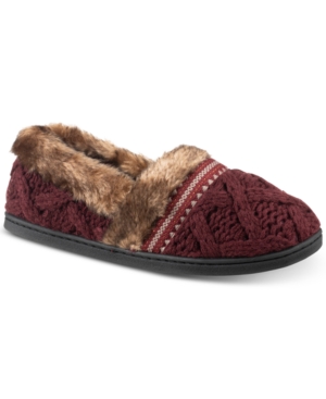 image of Isotoner Signature Trellis Tessa Sweater-Knit Slippers with Memory Foam
