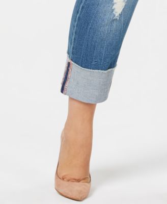 Seven7 Jeans Trendy Plus Size Cuffed Slim-Straight-Leg Jeans