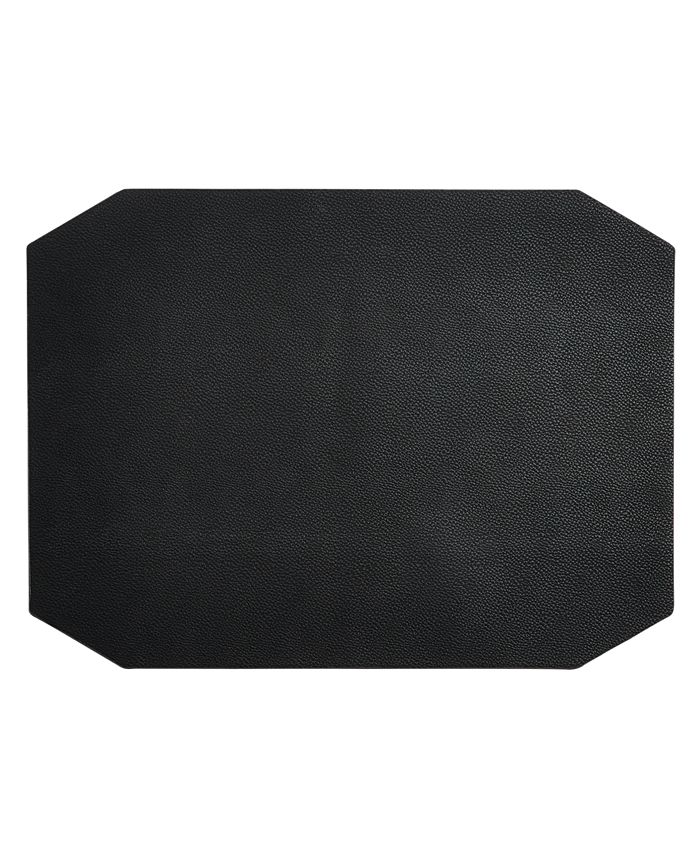Hotel Collection Black Faux Leather Placemat Macy's