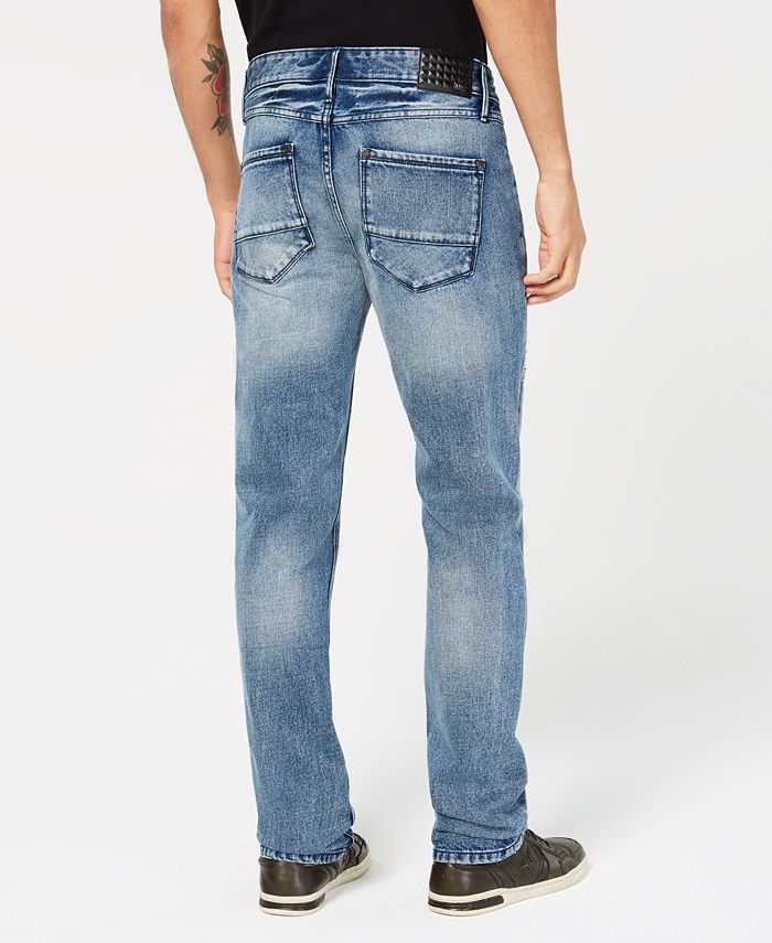 INC International Concepts I.N.C. Men's Slim-Straight Fit Plaid-Patched ...