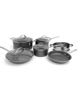 Granite Stone Diamond Hammered Stainless Steel Tri-Ply Diamond-Infused  Nonstick 10pc. Cookware set, Created for Macy's - Macy's