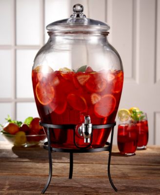 338-Oz. Beverage Dispenser with Metal Rack 