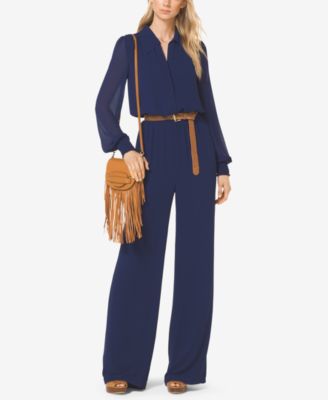 Michael Kors - Sheer-Sleeve Jumpsuit