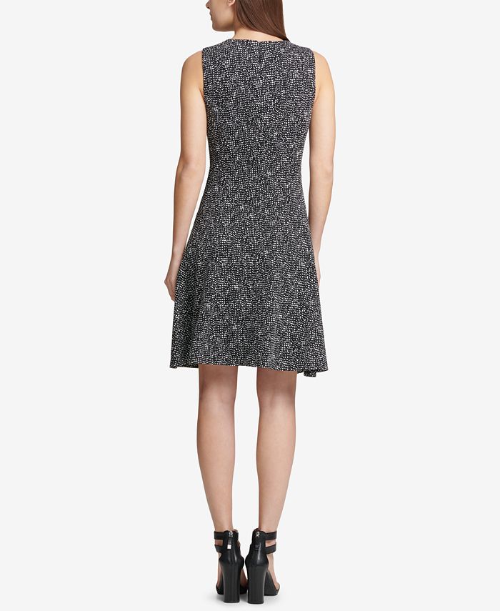 DKNY Tweed Fit & Flare Dress, Created for Macy's & Reviews - Dresses - Women - Macy's