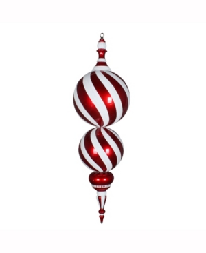 Vickerman 30" Red/white Stripe Finial In Red