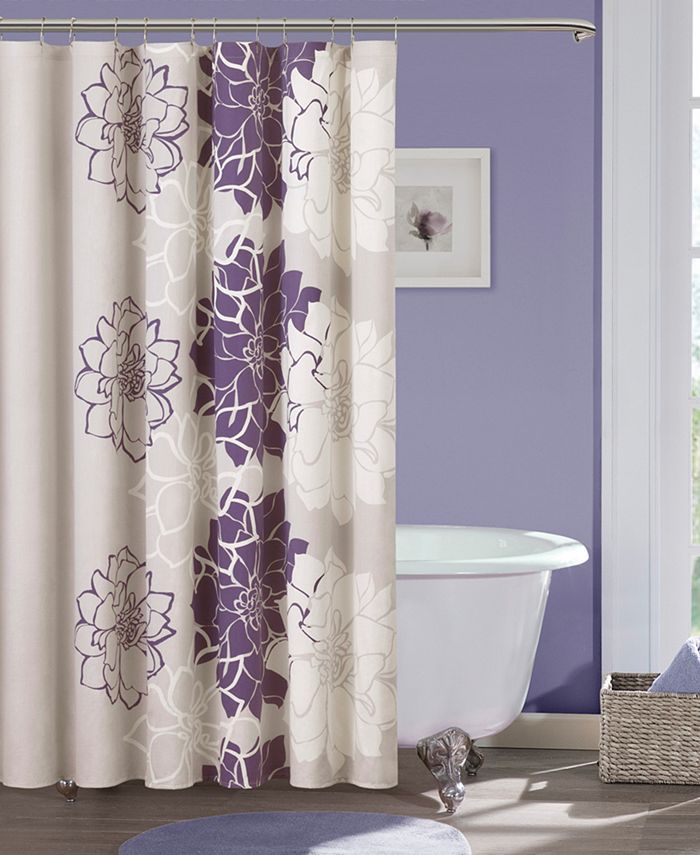 Madison Park Lola Floral Cotton Shower Curtain, 72" x 72" Macy's