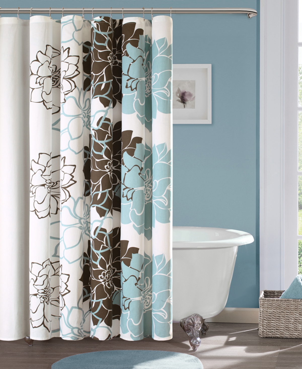 UPC 675716412159 product image for Madison Park Lola FloralPrinted100% Cotton Shower Curtain, 72