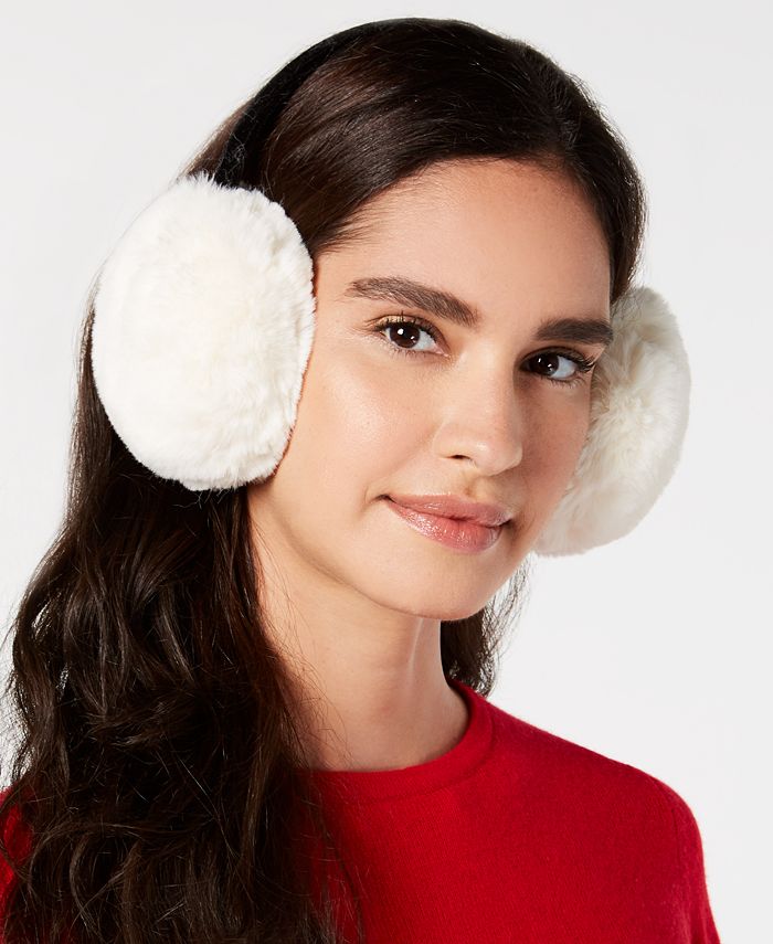 INC International Concepts I.N.C. Velvet & Faux-Fur Earmuffs, Created ...