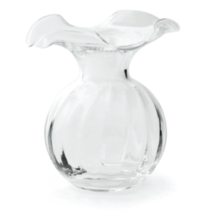 Shop Vietri Hibiscus Glass Small Fluted Vase In Clear