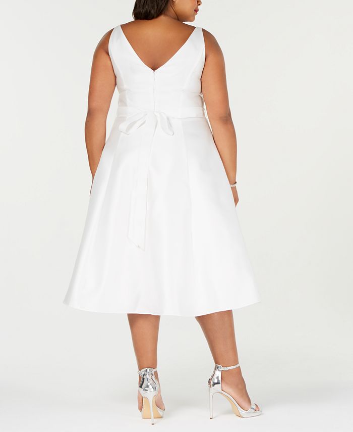 Adrianna Papell Plus Size Embellished-Belt Fit & Flare Dress - Macy's