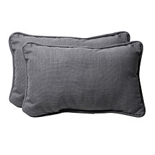 Rave Graphite Rectangular Throw Pillow, Set of 2