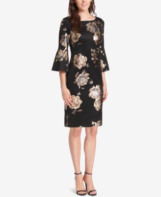 Jessica Howard Floral Bell Sleeve Sheath Dress Macy s