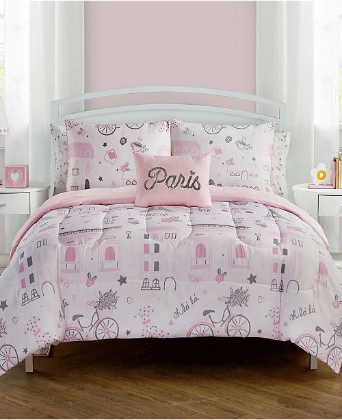 Sanders Love Paris 5 Pc Twin Comforter Set Reviews Home Macy S