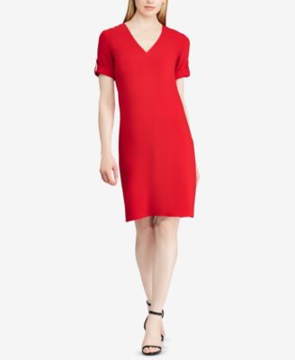 Lauren Ralph Lauren - Roll-Tab-Sleeve Shift Dress