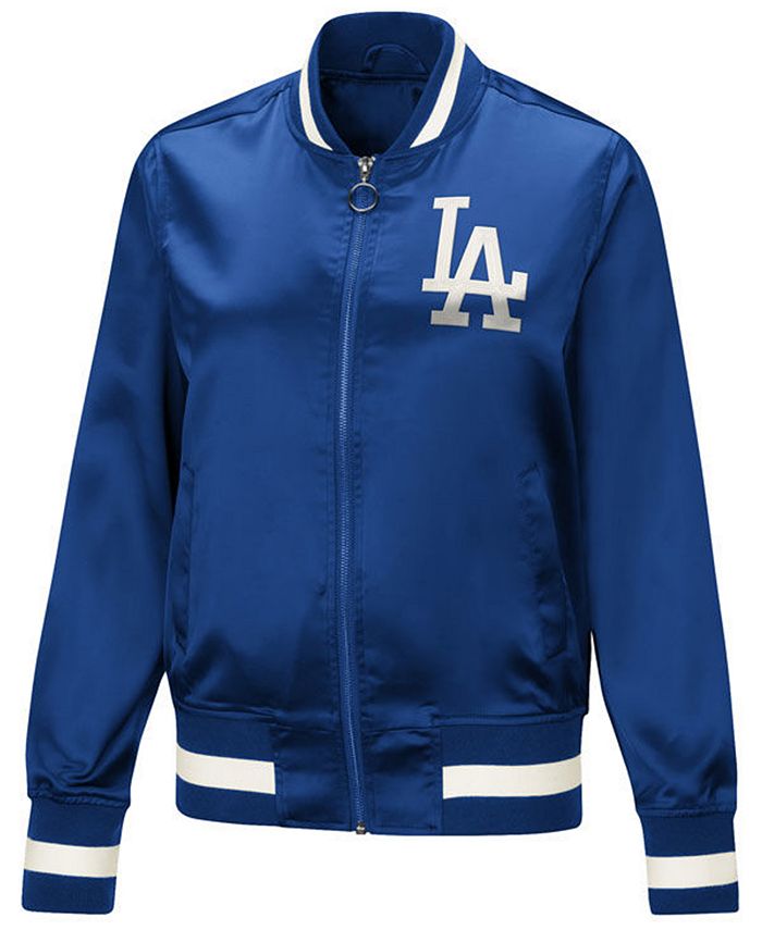 Touch by Alyssa Milano Women's Los Angeles Dodgers Touch Satin Bomber Jacket  - Macy's
