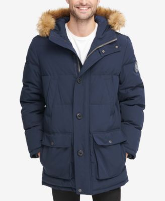 trespass womens rianna padded hooded long jacket navy