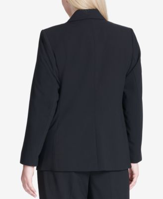 Calvin Klein Plus Size One Button Blazer Macy s