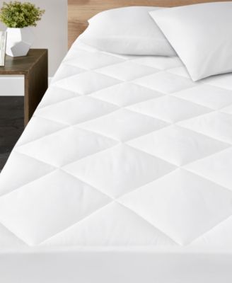 Quiet Nights Quilted Diamond Down Alternative Waterproof 300 Thread Count Cotton Sateen Mattress Pad, Twin XL