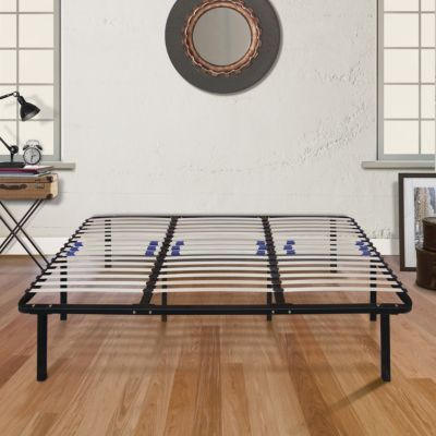 Boyd - 14 in. California King Black High Profile Platform Metal Bed Frame with Adjustable Lumbar Support