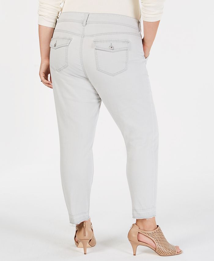 Style & Co Plus Size Raw-Hem Skinny Pants, Created for Macy's - Macy's