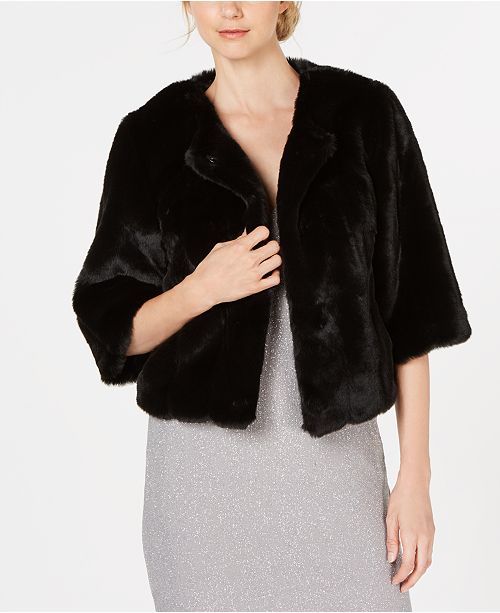 Calvin Klein Faux-Fur Shrug & Reviews - Jackets & Blazers - Women - Macy's