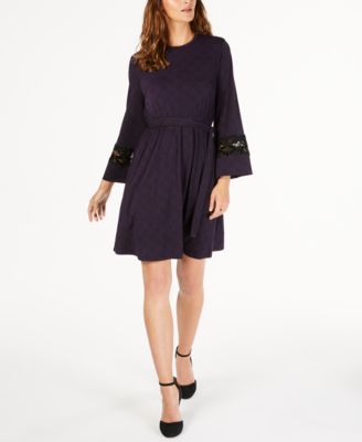 Michael Kors - Printed Lace-Trim Dress