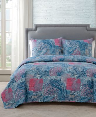Shop Vcny Home Ava Paisley 3 Pc. Quilt Set Collection In Multi