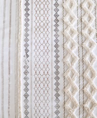 Imani Textured Cotton Chenille Printed 3-Pc. Comforter Set, Full/Queen