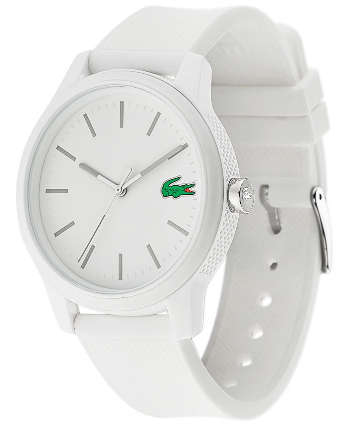 Lacoste Men's 12.12 White Silicone Strap Watch 42mm & Reviews - Macy's