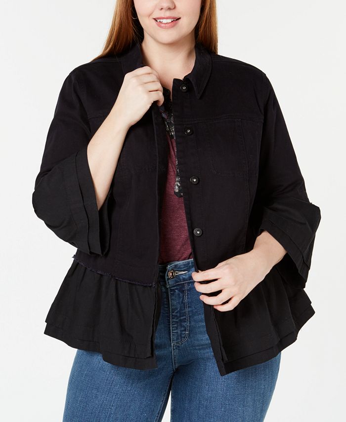 macy's plus size jackets sale