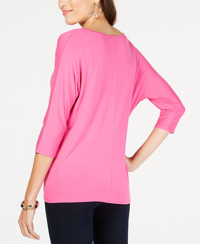 Thalia Sodi FoilPrint Breast Cancer Awareness Top, Created for Macy's Macy's