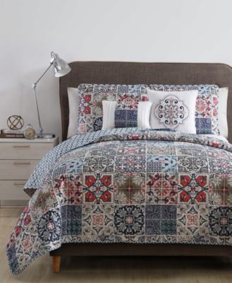 VCNY Home - Azure Reversible 5-Pc. Full/Queen Quilt Set