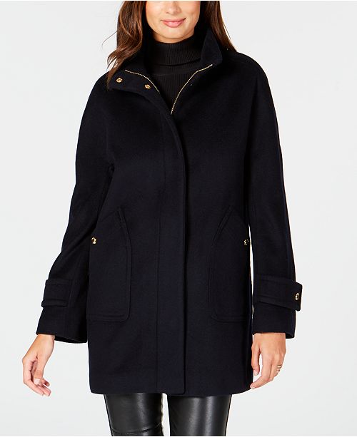 Anne Klein Stand-Collar Coat & Reviews - Coats - Women - Macy's
